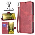 For Motorola Edge 40 Lambskin Texture Pure Color Flip Leather Phone Case(Red) - 1