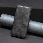 For Motorola Moto G85 Lambskin Texture Pure Color Flip Leather Phone Case(Black) - 2