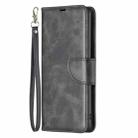 For Motorola Moto G85 Lambskin Texture Pure Color Flip Leather Phone Case(Black) - 3