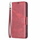 For Motorola Moto G85 Lambskin Texture Pure Color Flip Leather Phone Case(Red) - 3