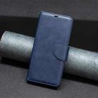 For Motorola Moto G85 Lambskin Texture Pure Color Flip Leather Phone Case(Blue) - 2