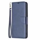 For Motorola Moto G85 Lambskin Texture Pure Color Flip Leather Phone Case(Blue) - 3