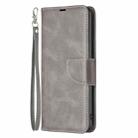 For Motorola Moto G56 5G Lambskin Texture Pure Color Flip Leather Phone Case(Grey) - 2