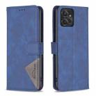 For Motorola Moto G Power 5G 2024 Magnetic Buckle Rhombus Texture Leather Phone Case(Blue) - 1