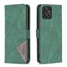 For Motorola Moto G Power 5G 2024 Magnetic Buckle Rhombus Texture Leather Phone Case(Green) - 1