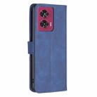 For Motorola Edge 50 Fusion Magnetic Buckle Rhombus Texture Leather Phone Case(Blue) - 3