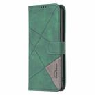 For Motorola Edge 50 Fusion Magnetic Buckle Rhombus Texture Leather Phone Case(Green) - 2