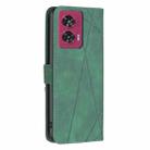 For Motorola Edge 50 Fusion Magnetic Buckle Rhombus Texture Leather Phone Case(Green) - 3