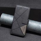 For Motorola Edge 50 Neo Magnetic Buckle Rhombus Texture Leather Phone Case(Black) - 2