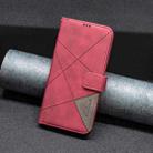 For Motorola Moto G35 Magnetic Buckle Rhombus Texture Leather Phone Case(Red) - 2