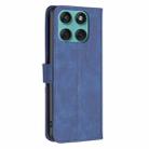For Motorola Edge 60 Fusion Magnetic Buckle Rhombus Texture Leather Phone Case(Blue) - 3