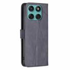 For Motorola Edge 60 Fusion Magnetic Buckle Rhombus Texture Leather Phone Case(Black) - 3
