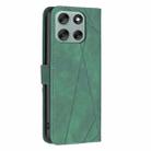 For Motorola Moto G56 5G Magnetic Buckle Rhombus Texture Leather Phone Case(Green) - 3