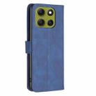 For Motorola Moto G86 5G Magnetic Buckle Rhombus Texture Leather Phone Case(Blue) - 3