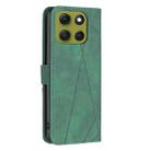 For Motorola Moto G86 5G Magnetic Buckle Rhombus Texture Leather Phone Case(Green) - 3