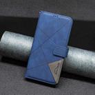 For Realme GT 6 / GT 6T Magnetic Buckle Rhombus Texture Leather Phone Case(Blue) - 2