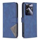 For Realme Note 60 / C61 Magnetic Buckle Rhombus Texture Leather Phone Case(Blue) - 1