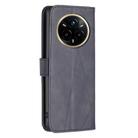 For Realme 14 Pro Magnetic Buckle Rhombus Texture Leather Phone Case(Black) - 3