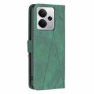 For Realme 14 5G Global Magnetic Buckle Rhombus Texture Leather Phone Case(Green) - 3