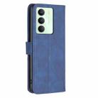 For Realme 14X 5G Magnetic Buckle Rhombus Texture Leather Phone Case(Blue) - 3