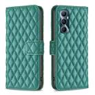 For Realme C65 4G Diamond Lattice Wallet Flip Leather Phone Case(Green) - 1