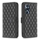 For Realme C65 4G Diamond Lattice Wallet Flip Leather Phone Case(Black) - 1