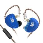 CCA CCA-A10 3.5mm Gold Plated Plug Ten Unit Pure Balanced Armature Wire-controlled In-ear Earphone, Type:with Mic(Blue) - 1