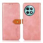 For OnePlus Ace 2 Pro KHAZNEH Dual-color Cowhide Texture Flip Leather Phone Case(Rose Gold) - 1