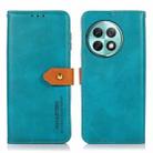 For OnePlus Ace 2 Pro KHAZNEH Dual-color Cowhide Texture Flip Leather Phone Case(Blue) - 1