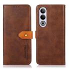 For OnePlus Nord CE4 Global KHAZNEH Dual-color Cowhide Texture Flip Leather Phone Case(Brown) - 1