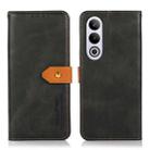 For OnePlus Nord CE4 Global KHAZNEH Dual-color Cowhide Texture Flip Leather Phone Case(Black) - 1