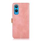 For OnePlus Nord CE4 Lite KHAZNEH Dual-color Cowhide Texture Flip Leather Phone Case(Rose Gold) - 3