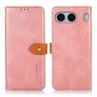 For OnePlus Nord 4 KHAZNEH Dual-color Cowhide Texture Flip Leather Phone Case(Rose Gold) - 1