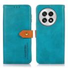 For OnePlus 13 KHAZNEH Dual-color Cowhide Texture Flip Leather Phone Case(Blue) - 1