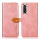 For OnePlus Nord 5 KHAZNEH Dual-color Cowhide Texture Flip Leather Phone Case(Rose Gold) - 1