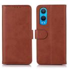 For OnePlus Nord CE4 Lite Cow Texture Leather Phone Case(Brown) - 1