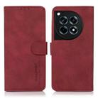 For OnePlus 12R / Ace 3 KHAZNEH Matte Texture Leather Phone Case(Red) - 1