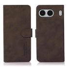 For OnePlus Nord 4 KHAZNEH Matte Texture Leather Phone Case(Brown) - 1