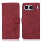 For OnePlus Nord 4 KHAZNEH Matte Texture Leather Phone Case(Red) - 1