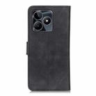 For Realme C53 / Narzo N53 KHAZNEH Retro Texture Leather Phone Case(Black) - 3
