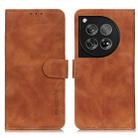 For OnePlus 12 KHAZNEH Retro Texture Leather Phone Case(Brown) - 1