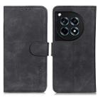 For OnePlus 12R/Ace 3 KHAZNEH Retro Texture Leather Phone Case(Black) - 1