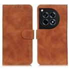 For OnePlus 12R/Ace 3 KHAZNEH Retro Texture Leather Phone Case(Brown) - 1