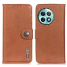 For OnePlus Ace 2 Pro KHAZNEH Cowhide Texture Flip Leather Phone Case(Brown) - 1