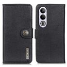 For OnePlus Nord CE4 5G / K12 5G KHAZNEH Cowhide Texture Flip Leather Phone Case(Black) - 1