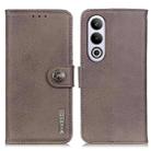 For OnePlus Nord CE4 5G / K12 5G KHAZNEH Cowhide Texture Flip Leather Phone Case(Khaki) - 1