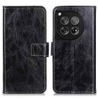 For OnePlus 12 Retro Crazy Horse Texture Leather Phone Case(Black) - 1