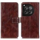 For OnePlus 12 Retro Crazy Horse Texture Leather Phone Case(Brown) - 1