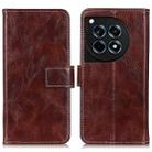 For OnePlus 12R/Ace 3 Retro Crazy Horse Texture Leather Phone Case(Brown) - 1