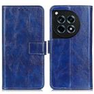 For OnePlus 12R/Ace 3 Retro Crazy Horse Texture Leather Phone Case(Blue) - 1